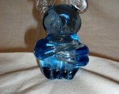 Vintage Blue Glass Koala Panda Bear Art Glass Only 6 USD