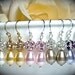 Pearl earrings - Bridal jewelry - Pearl drops - Crystal Fireballs -- You CHOOSE color - Sterling silver - Bridesmaids - PromGift