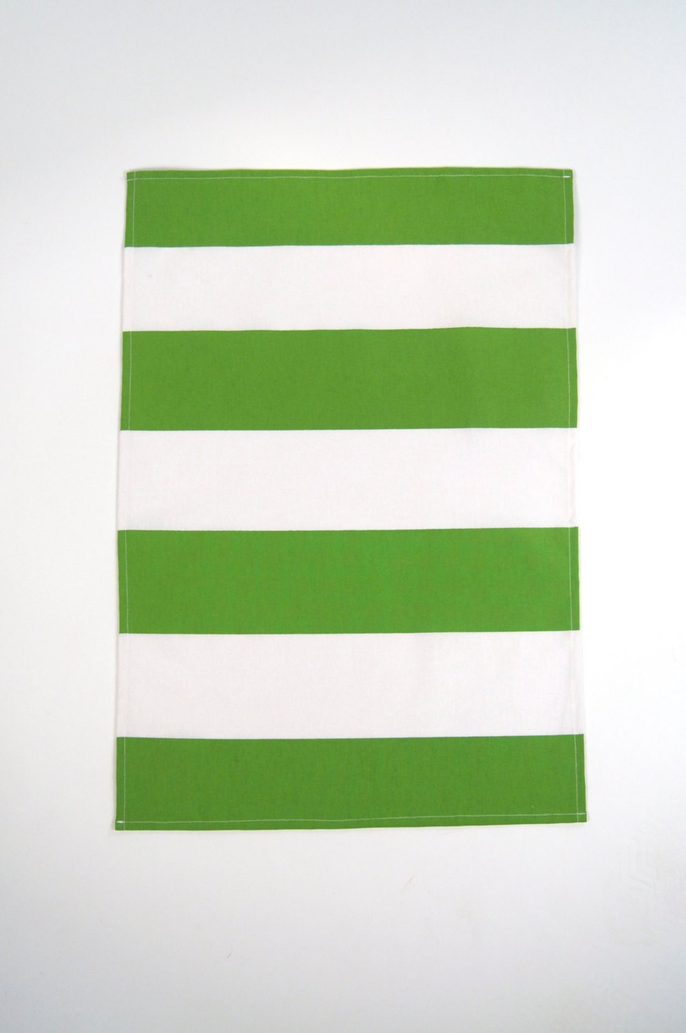 Bold Stripe, Hand Printed Tea Towel in Kiwi