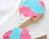 Cotton Candy Decorated Sugar Cookies - Carnival - Fair - Summer Edibles