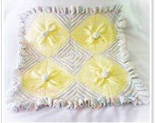 SNUGGLY Pom Pom Keepsake Baby Blanket/Afghan-Baby Gift- Spring- Nursery-Summer-(59.95)