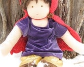 Waldorf Doll Cape Cloak Crocheted 100% Cotton Wool