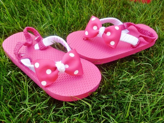 Miss Mouse flip flops and matching bow-toddler big girl birthday party favors-disney inspired and sandals and hair accrssories