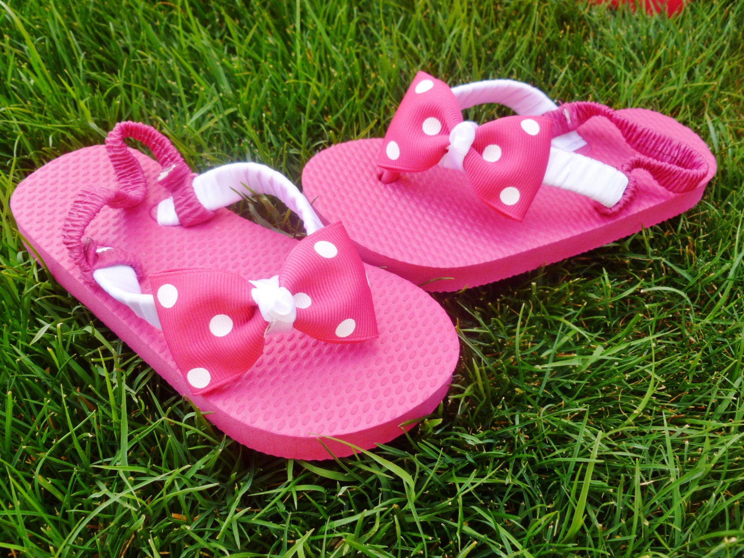 Miss Mouse flip flops and matching bow-toddler big girl birthday party favors-disney inspired and sandals and hair accrssories