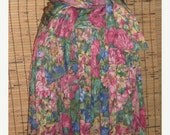 MAKE OFFER SALE Ultra Feminine Garden Party Spring Dress -Size 6-Medium- Off The Shoulder - Full Skirt - Mad Men - 80s Does 50s - 38 Bust