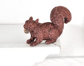 Woodland Squirrel Baby Shower Decoration in Brown Glitter for Wedding Table Settings or Birthday, Shower and Nursery Decor