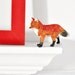 Fox Centerpiece Woodland Home Decor for Spring, Summer, Fall Weddings in Poppy Red and Nectarine Orange Glitter. Great for Table Settings