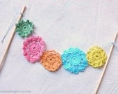 Doily Cake Topper Bunting 5 Mini Doilies