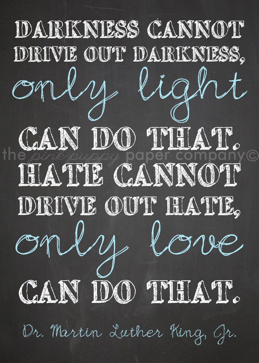 Only Light, Only Love (MLK) 5x7 print: ALL PROFITS donated to The One Fund, meeting needs in the aftermath of The Boston Marathon bombing