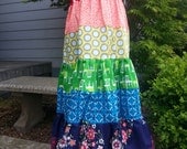 The Pinwheel Dress in Annie - Boutique Rainbow Twirl Dress Girls Size 6-8 Ready to Ship