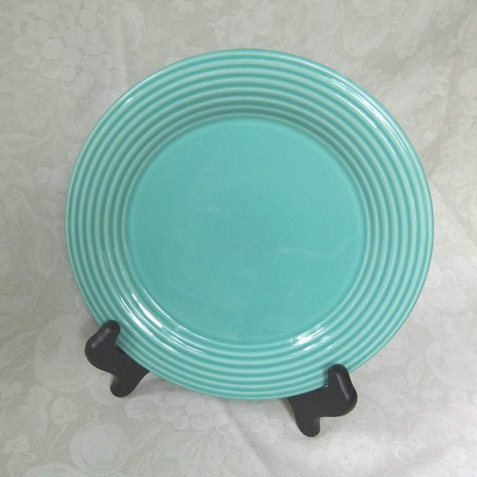 Vintage Fapor Portugal Stoneware Side Plate All Green FOP8 Stoneware