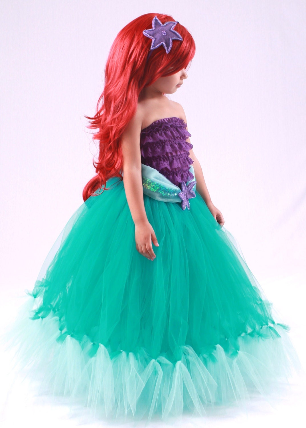 Tutu Skirt - Teal - Halloween or Birthday Costume - Mermaid - 3-4 Toddler Girl - Cutie Patootie Designz