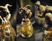 The Guardian Frozen in Time - OOAK Sculpted Container, Steampunk, Fantasy, Jar, Potion