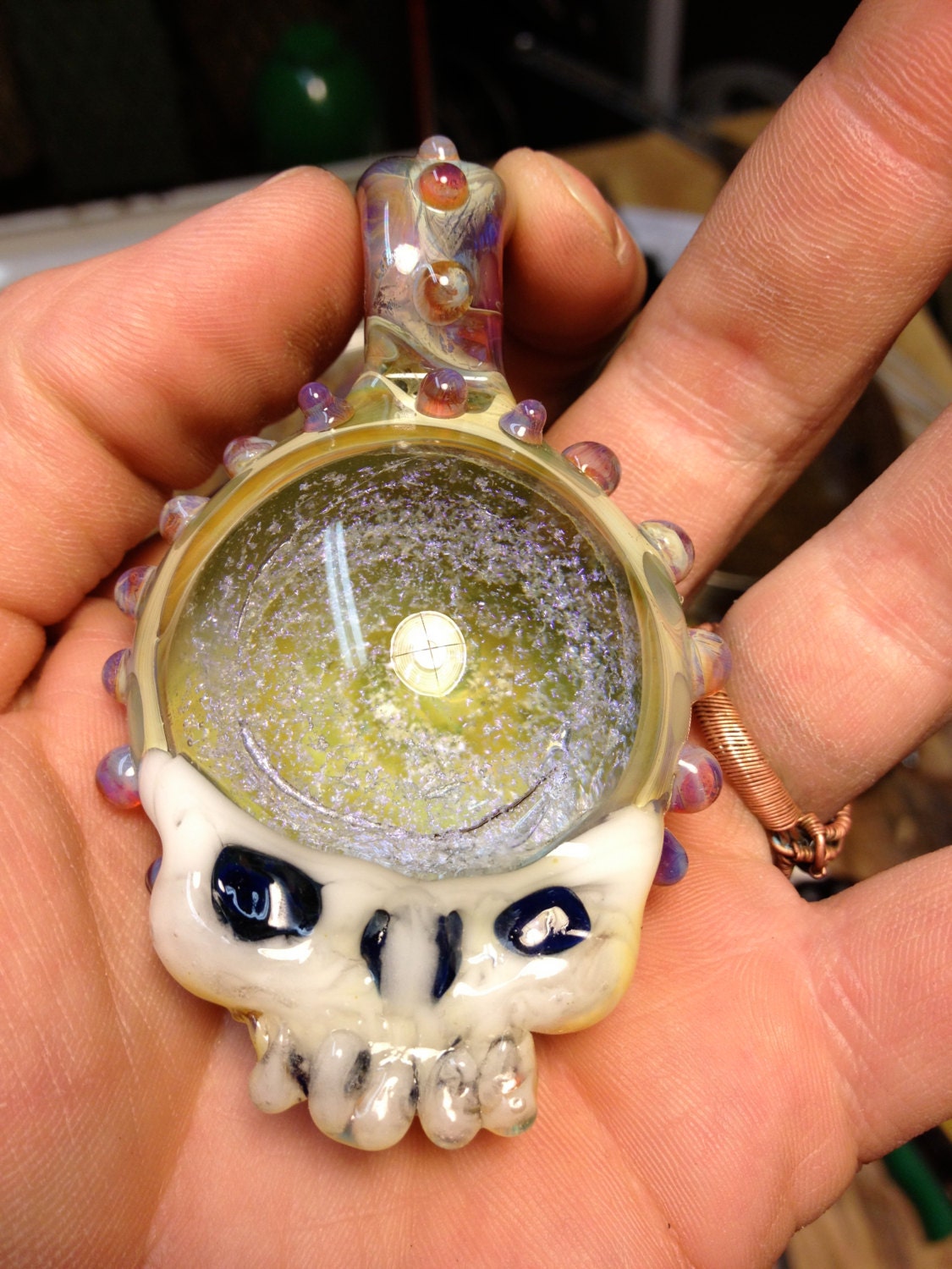 On SALE Grateful Dead Steal Your Face Dichroic Galaxy Bead