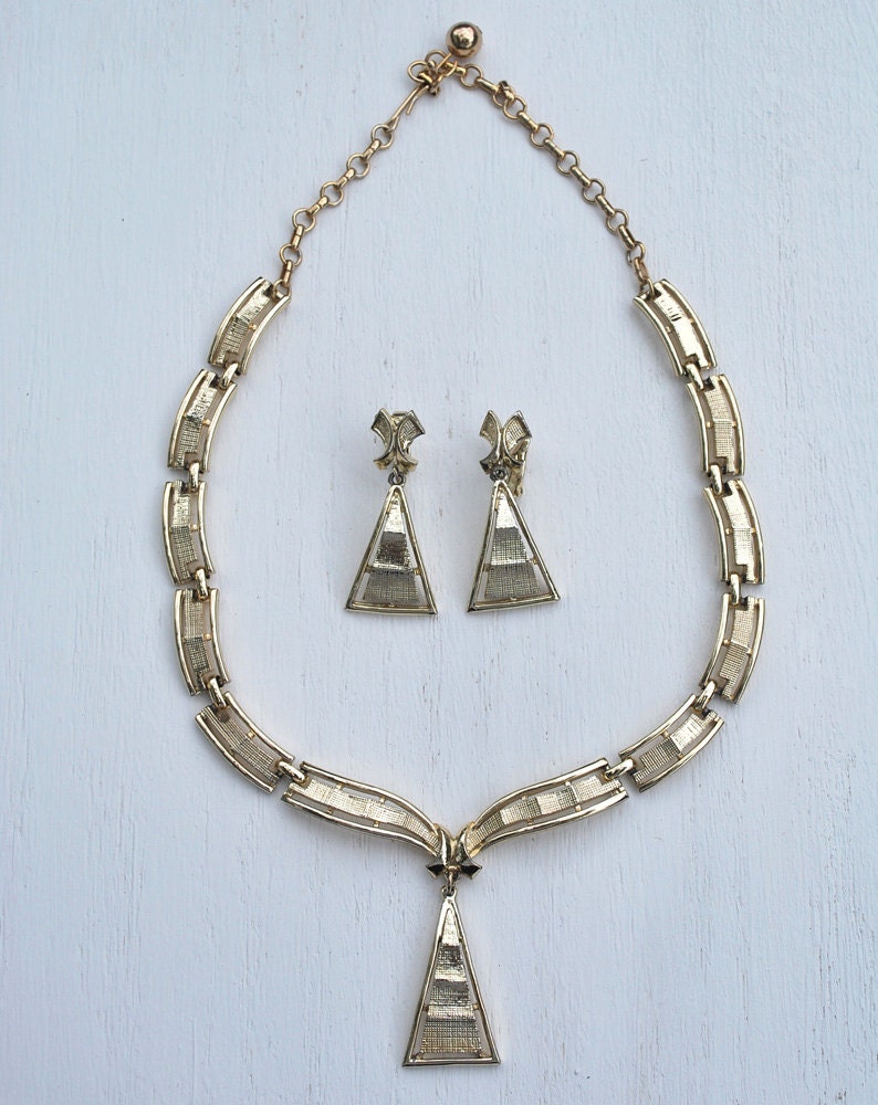 Vintage Art Deco Style Necklace - Art Deco Necklace - Art Deco Earrings