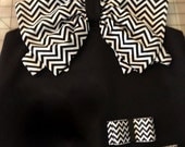 Black and White Chevron Shoe Clips