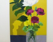 original painting flowers still life