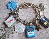 Beloved books by one author - a personalized book locket bracelet