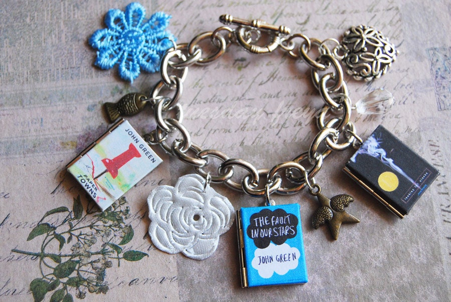 Beloved books by one author - a personalized book locket bracelet