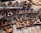 Rustic Wooden Table Numbers For Wedding and Reception Decor. Numbers 1-20
