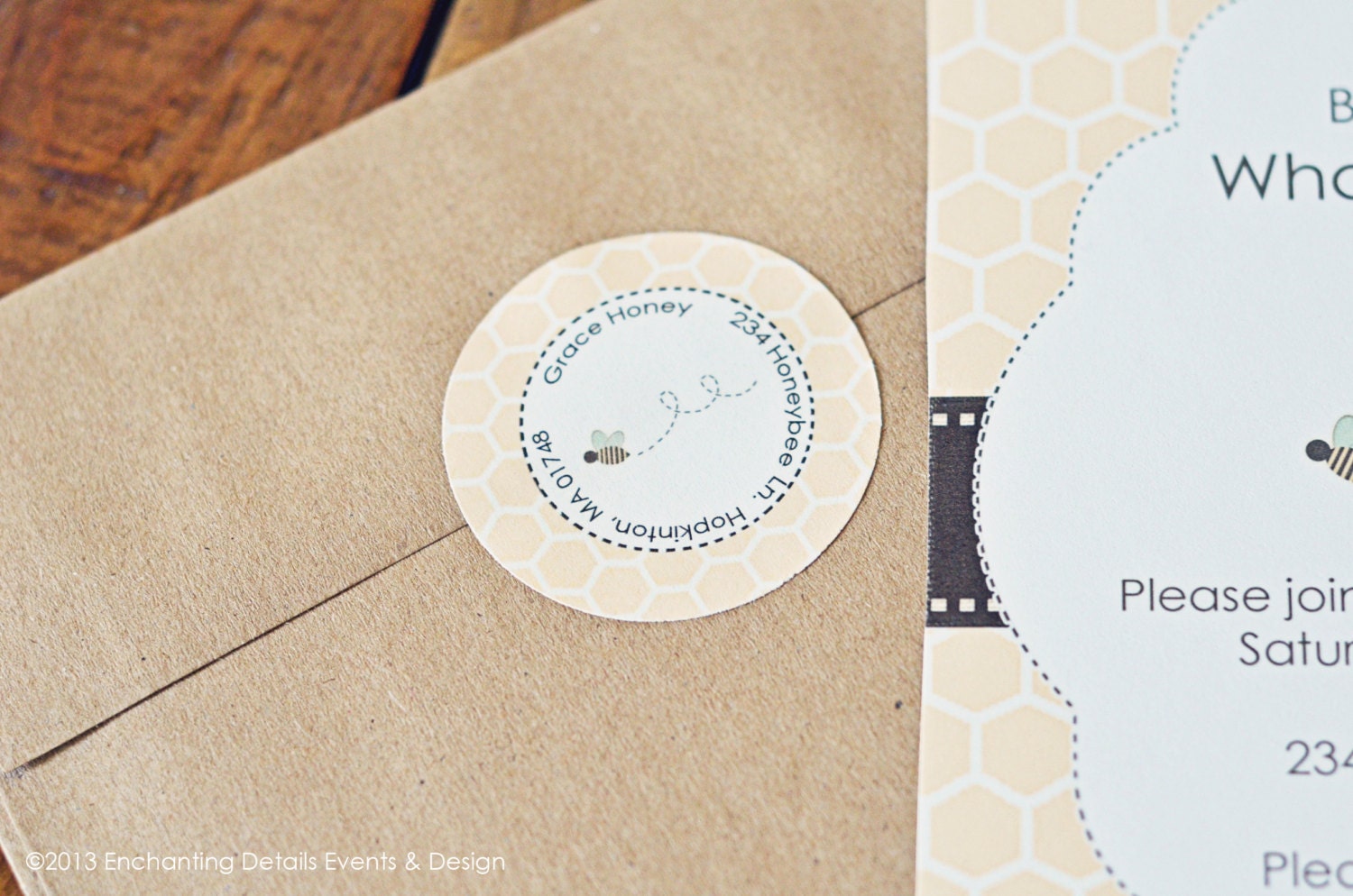 BABY BEE Printable Address Labels "What will baby bee" Il_570xn