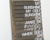 You Are My Sunshine- Rustic Gray Pallet Wood Sign