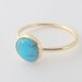 Turquoise Ring/ Gold filled Ring with 8mm Turquoise stone/ Gemstone ring