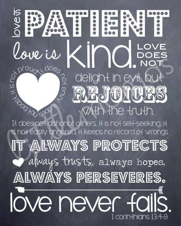 Love is Patient Printable 1 Corinthians 13
