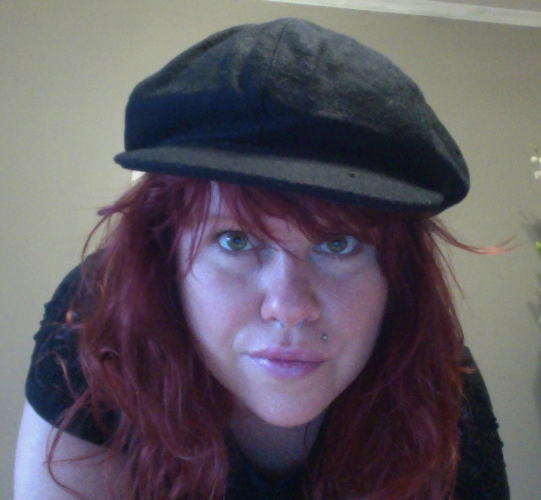Black Newsboy Cap