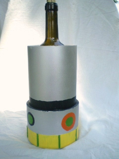 Handmade Hand Painted Beer/Wine Caddy