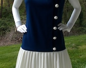 California Claralura Original 1960' Pleated Drop Waist Mod Dress