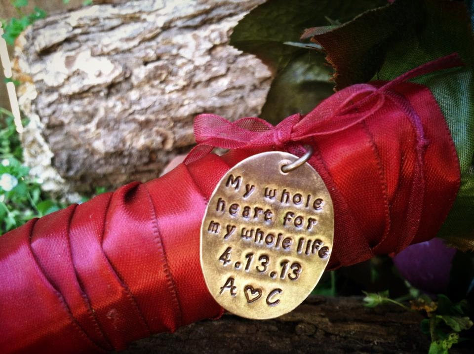 Wedding Bouquet Charm Tag Bride Bridesmaid Wedding