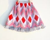 Simply Sweet Aztec Designer Print Ruffle Skirt in Pink and Gray // Toddler Skirt // Girl Skirt