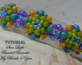 Beadwork Pattern, Beading Tutorial, Beading Instructions, Beadwoven Bracelet Pattern, Earring Tutorial, PDF Pattern