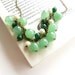 Jade Green Necklace - cluster, emerald green, antique brass, spring colors, Pantone 2013