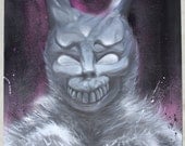 Donnie Darko Frank Character Original Acrylic & Aerosol Painting on MDF board