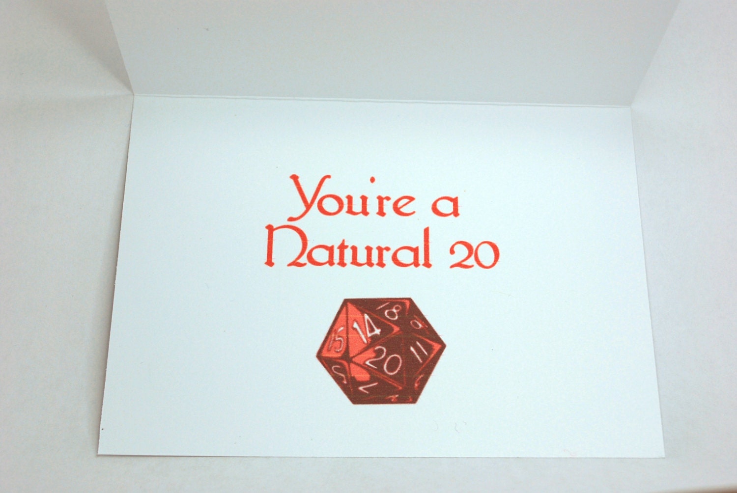 Valentine Card: Forget Perfect 10, You're a Natural 20