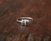 Elephant Ring - Sterling silver baby elephant