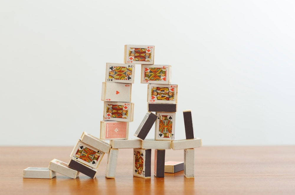 Vintage Kingsbridge Playing Card Match Boxes Complete Set of 24 in Box - Made in Italy