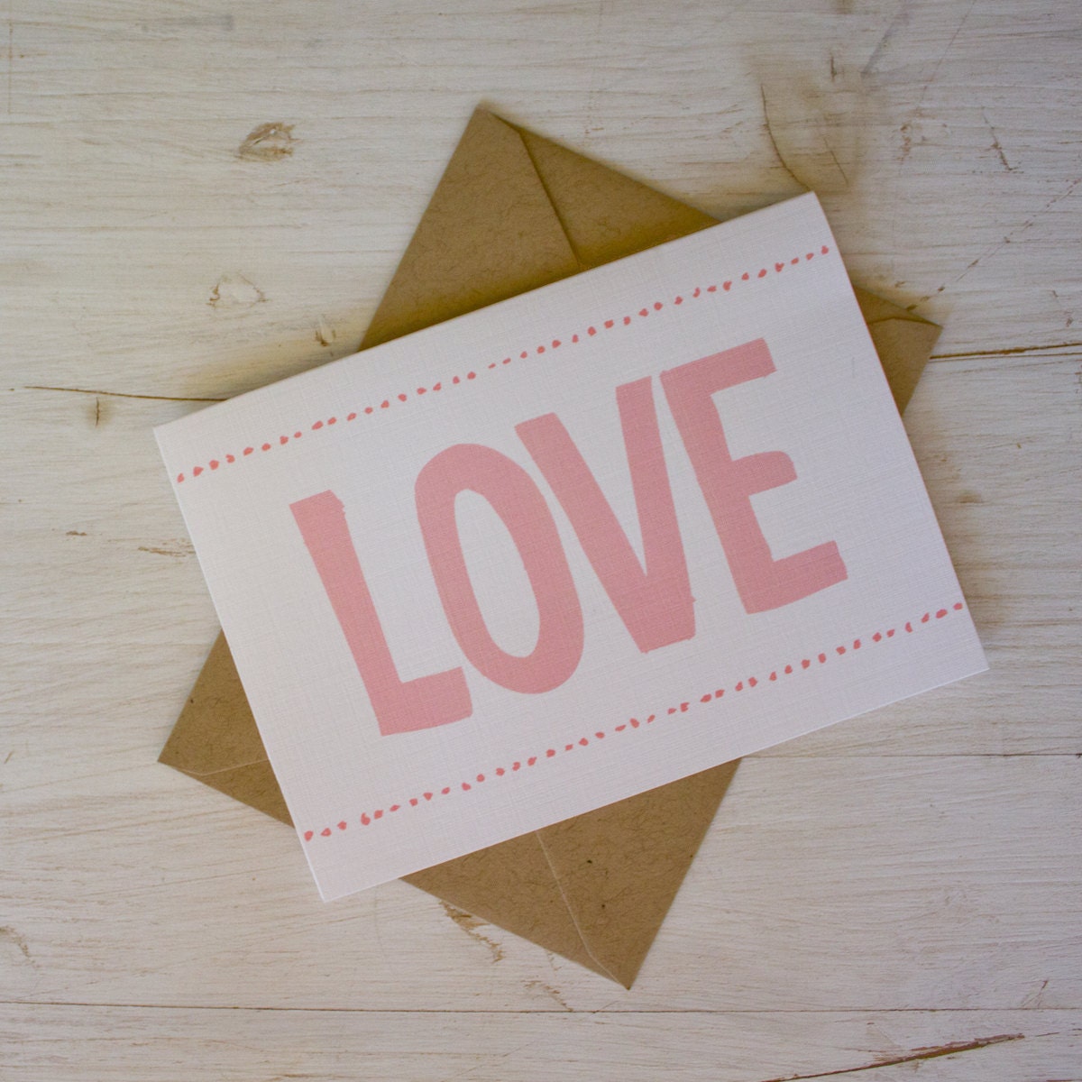 fair morning blue LOVE valentine card