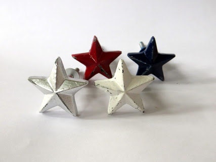 Star Knobs - 20 Colors - Rustic, Americana