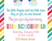 RAINBOW Baby Shower Invitation