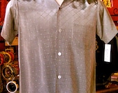 WILD Silver  50's Acetate Rock 'n Roll Shirt M