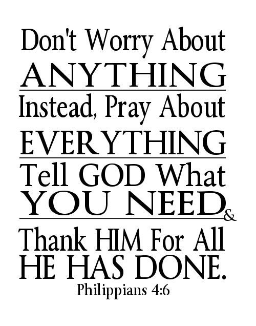 Digital File Word Art Dont Worry Pray Philippians 4 6 Instant Download Printable Scripture Print Poster Black White