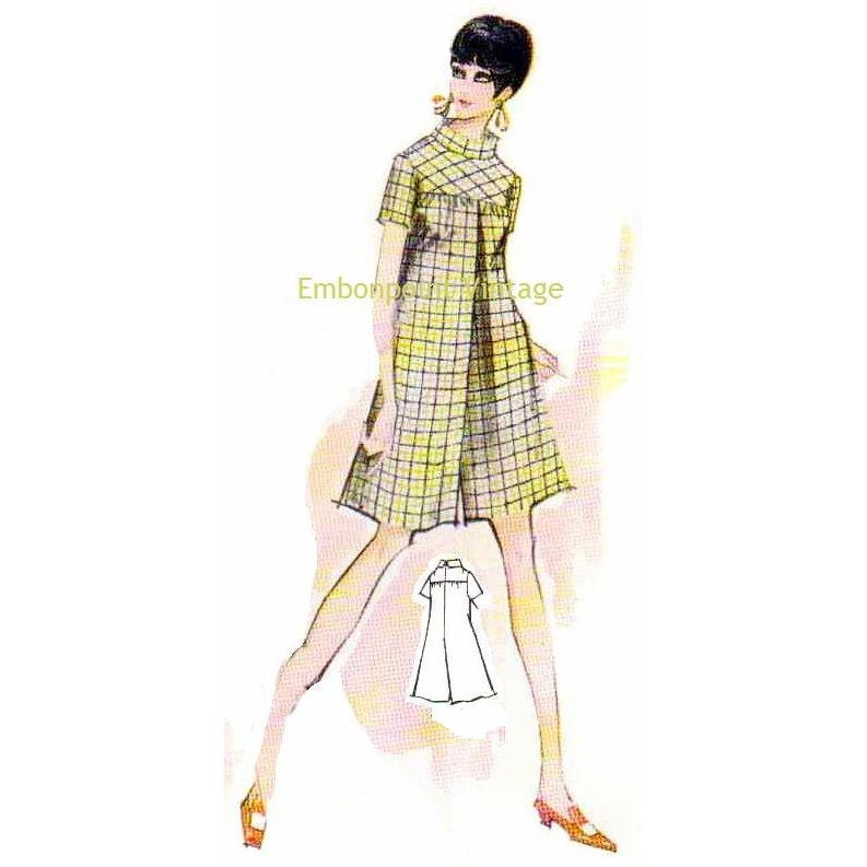 Plus Size (or any size) Vintage 1969 PantsDress Pattern - PDF - Pattern No 100 Alma