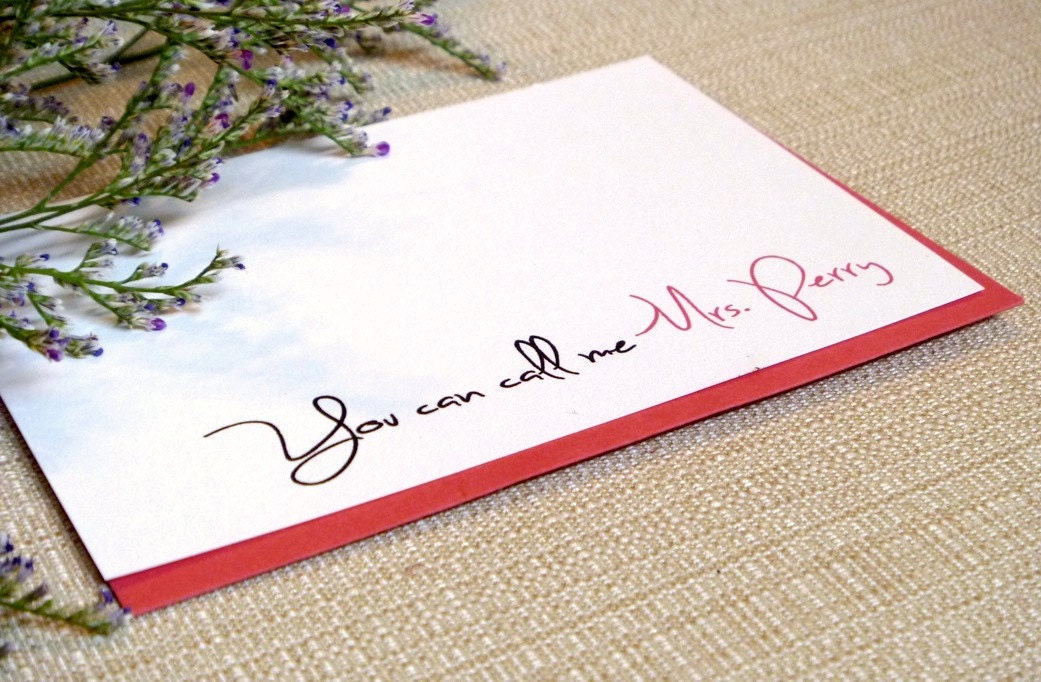 Personalized Wedding Stationery Note Card