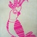 Screen Printed Cockatoo Priscilla Queen of the Burbs Pink on white