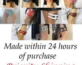 Flask Garter - Made within 24 hours of purchase - Rush order costume accessory or bridesmaid gift