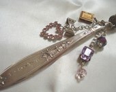 Silver Spoon Handle Charm Necklace