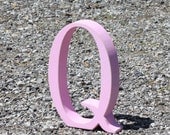 Wood Letters - Free Standing Distressed Wooden Letters - Alphabet Decor Letter Q